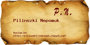 Pilinszki Nepomuk névjegykártya